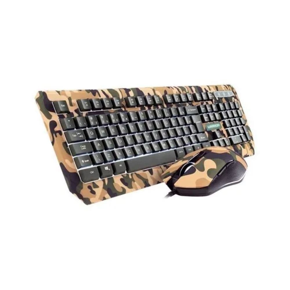 TECLADO E MOUSE GAMER USB TC249 MULTILASER CAMUFLADO