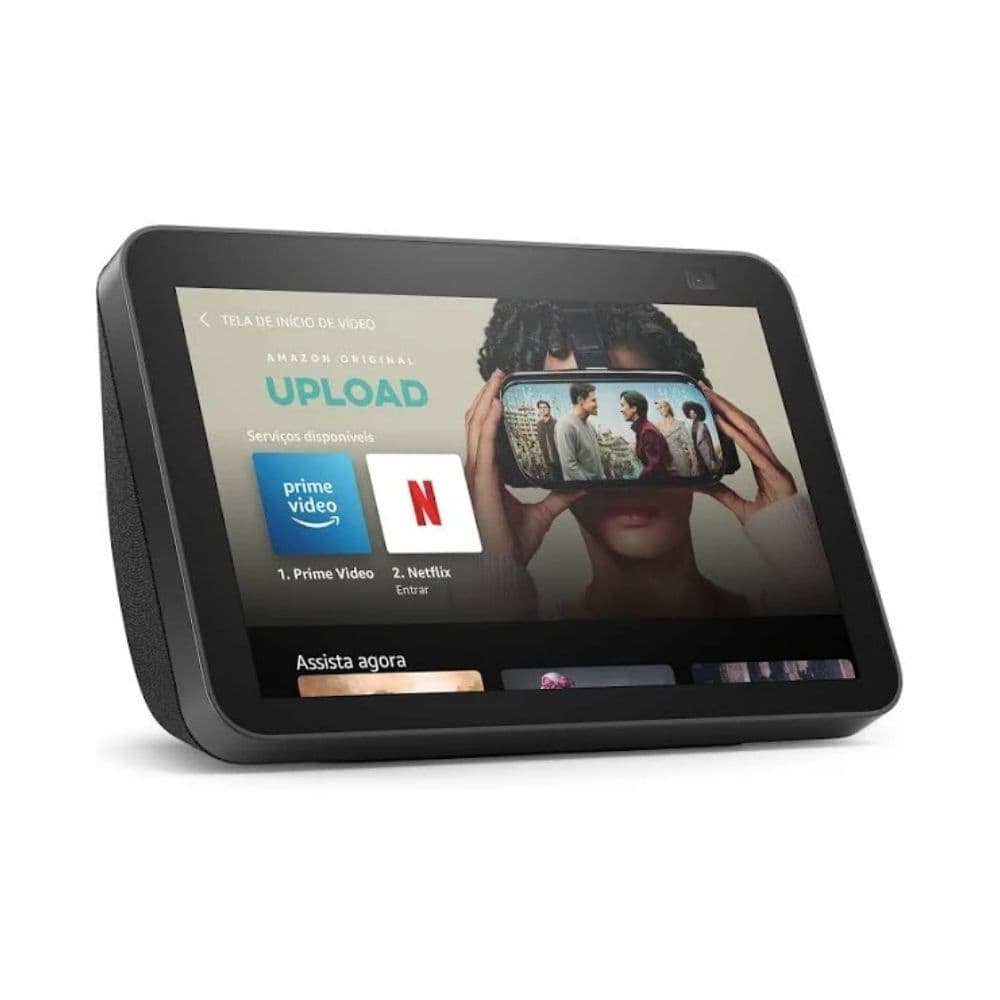 CAIXA DE SOM AMAZON SMART ALEXA ECHO SHOW 8 2ª GERAÇAO COM TELA 8'' PRETO