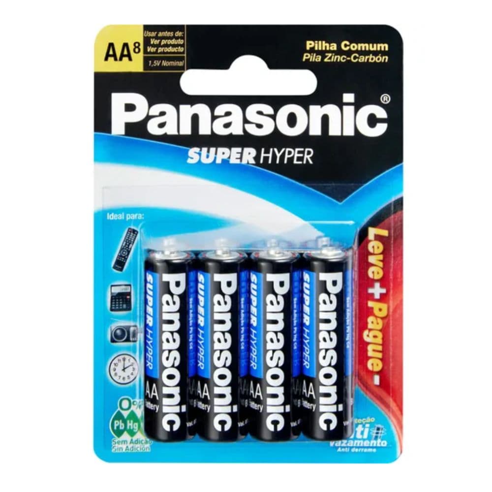 PILHA AA C/8 PANASONIC