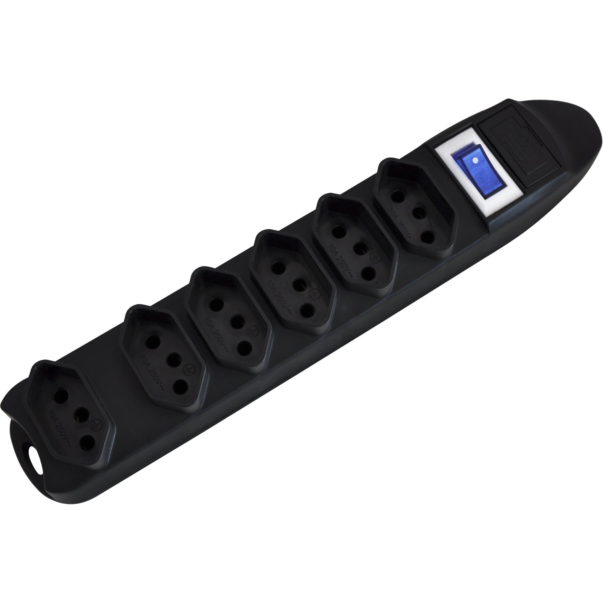 FILTRO DE LINHA 6 TOMADAS 2P+T PST-101 PRETO FORTREK