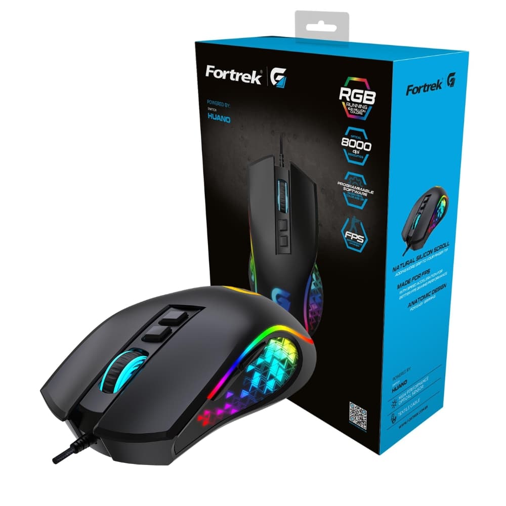 MOUSE USB GAMER 8000DPI RGB VICKERS NEW EDITION FORTREK