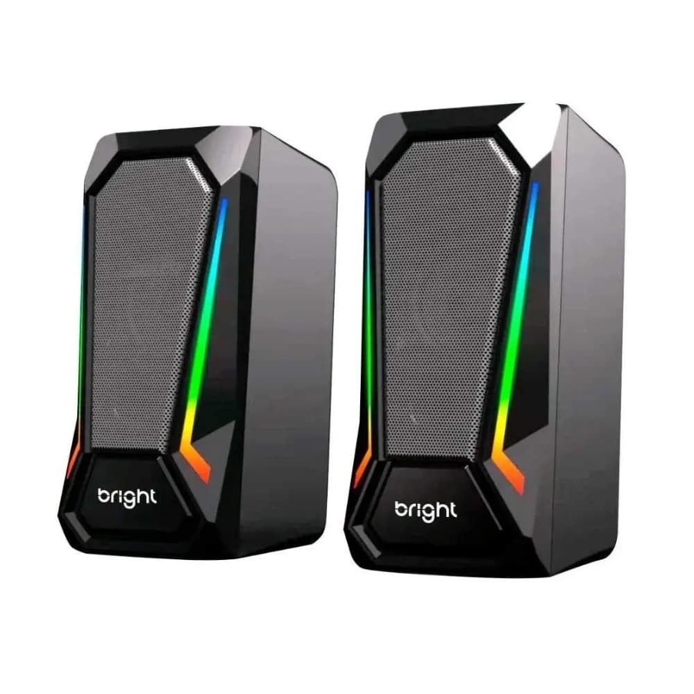 CAIXA DE SOM USB RGB 10W CX002 PEGASUS BRIGHT PRETA