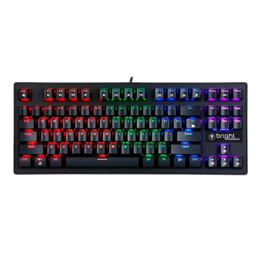 TECLADO GAMER USB MECANICO COMPACT GTC559 BRIGHT PRETO