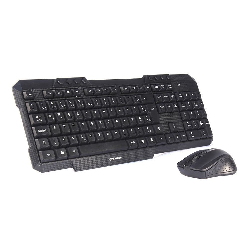 TECLADO E MOUSE SEM FIO C3 TECH K-W10BK PRETO
