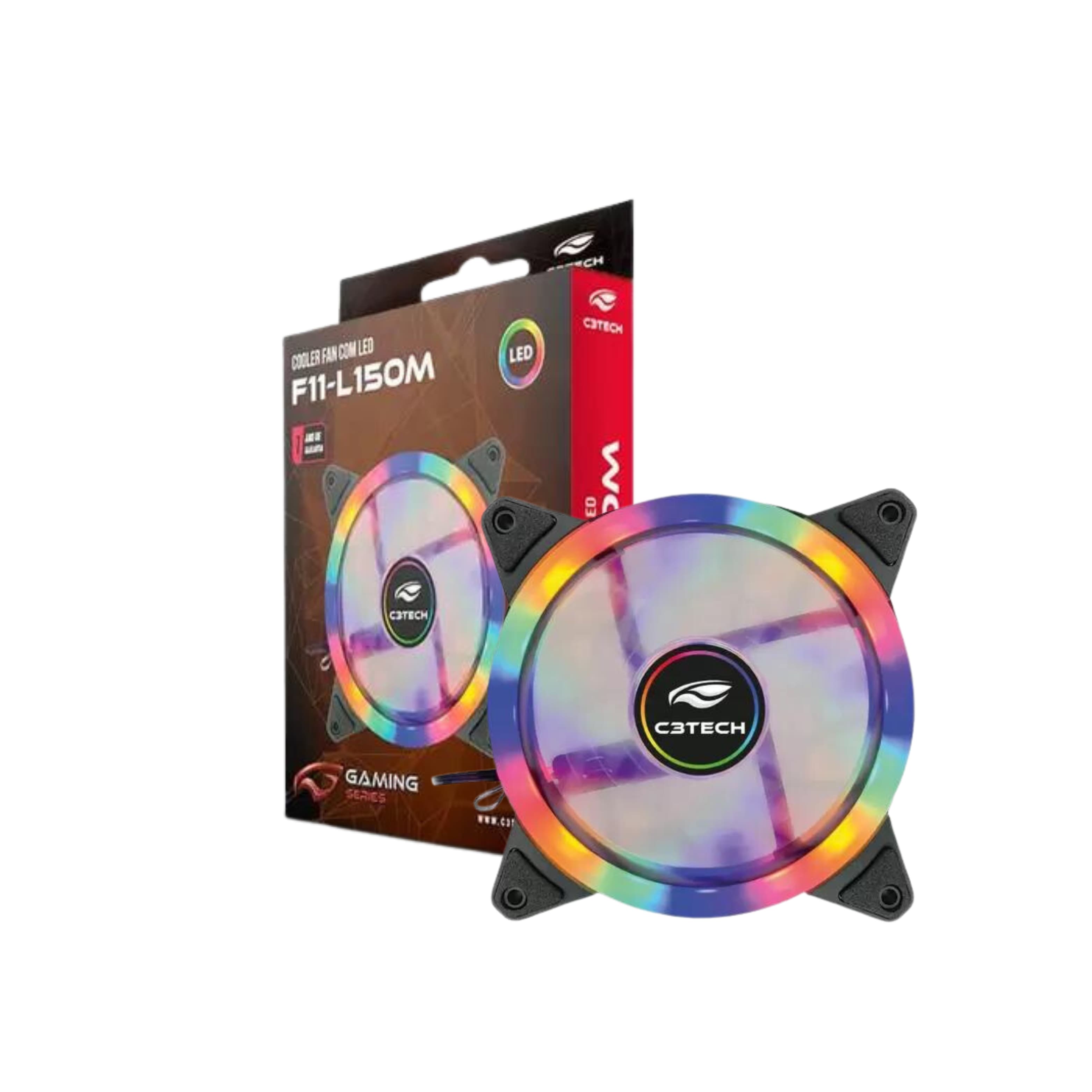 COOLER 12X12 F11-L150 MULTICORES 12CM LED C3 TECH