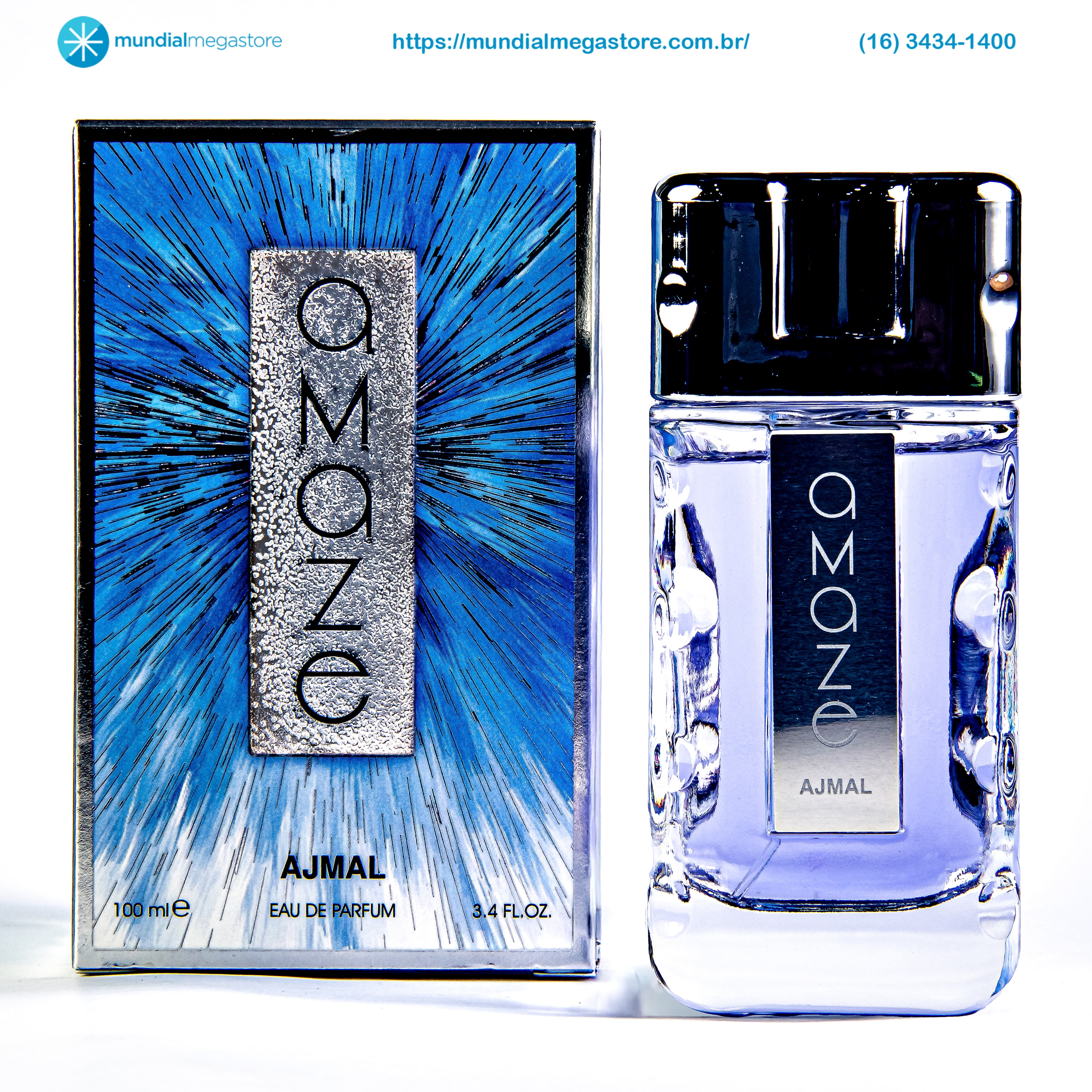 PERFUME AJMAL AMAZE MASCULINO EDP 100ML ARABE