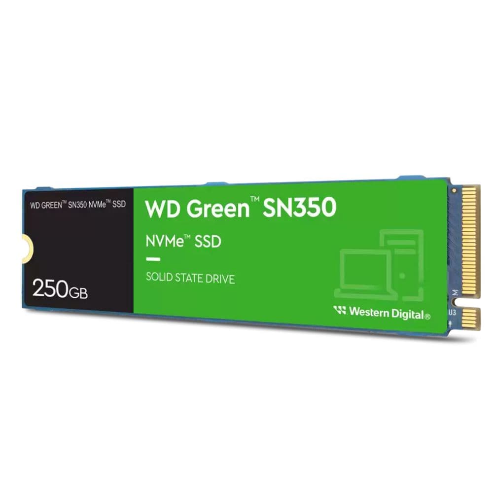 HD SATA SSD M.2 250GB NVME WESTER DIGITAL GREEN  SN350 WDS250