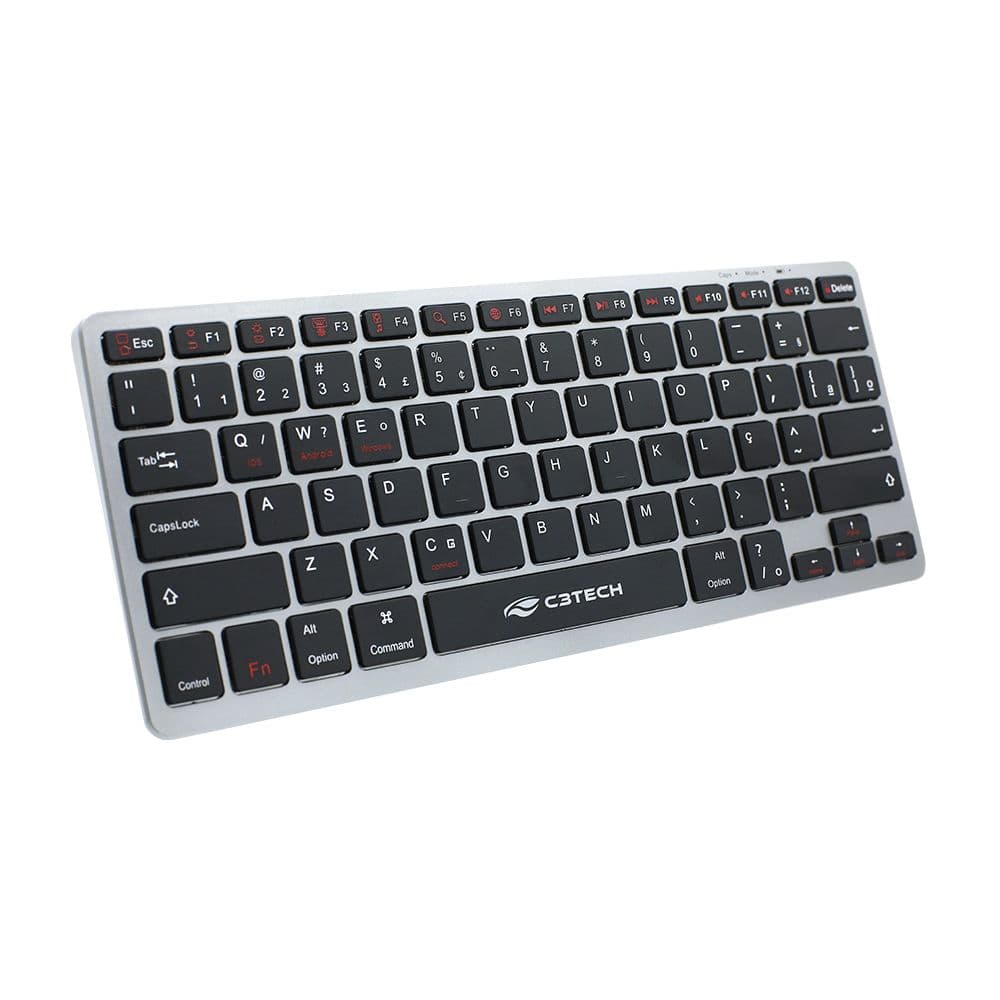 TECLADO SEM FIO BLUETOOTH K-BT50BK C3 TECH PRETO