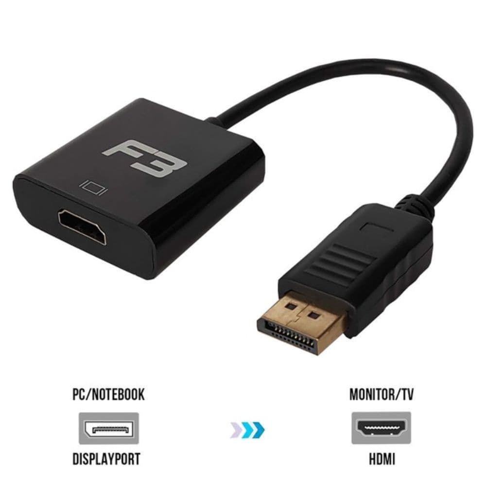 CABO ADAPTADOR CONVERSOR DISPLAYPORT PARA HDMI FEMEA JC-CB-DMI