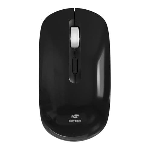 MOUSE SEM FIO RECARREGAVEL 1600DPI M-W80BK PRETO C3TECH
