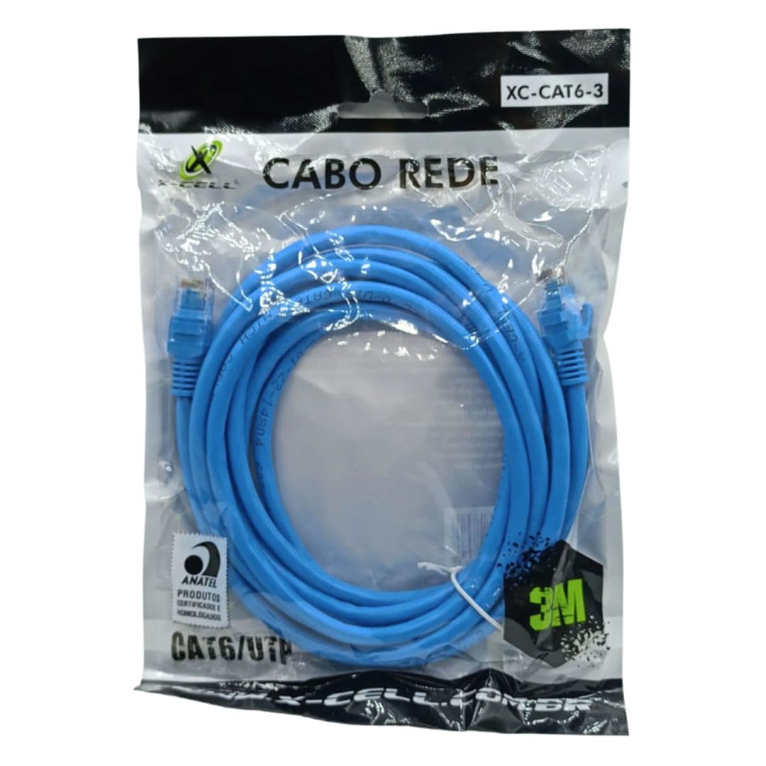CABO DE REDE CAT6 GENERICO 3 METROS