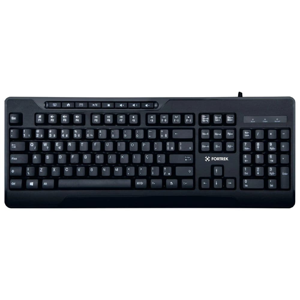 TECLADO USB MULTIMÍDIA OLK101 FK423K FORTREK PRETO