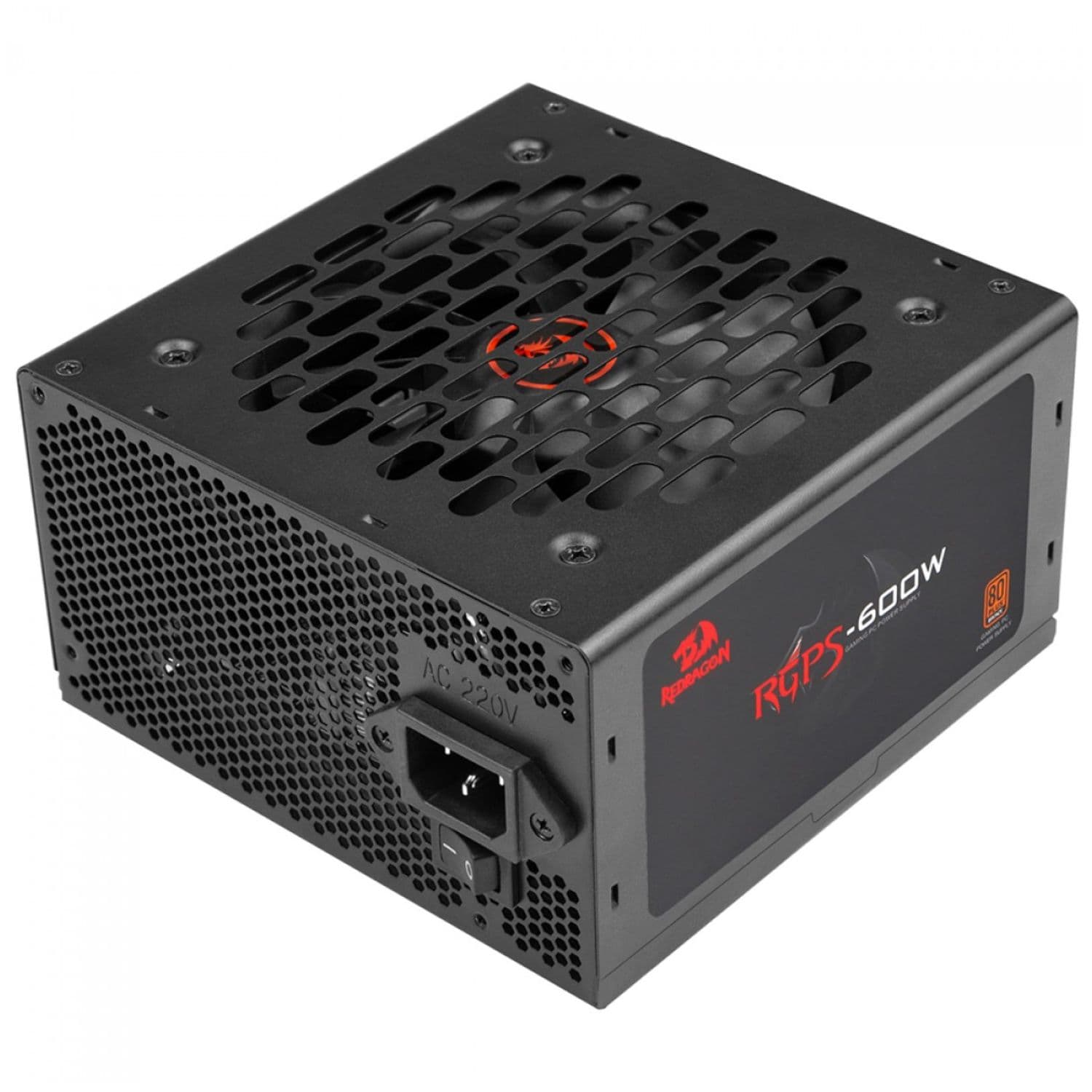 FONTE ATX GAMER 600W REDRAGON GC-PS024 BRONZE 80 PLUS PFC ATIVO BIVOLT