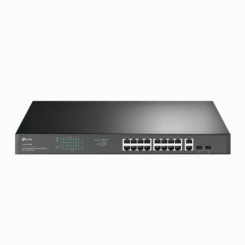 HUB 18 PORTAS 10/100/1000 TP LINK TL SG1218MP 16 POE RACK
