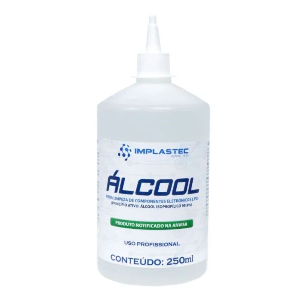 ÁLCOOL ISOPROPÍLICO 250ML ISOPROPANOL IMPLASTEC