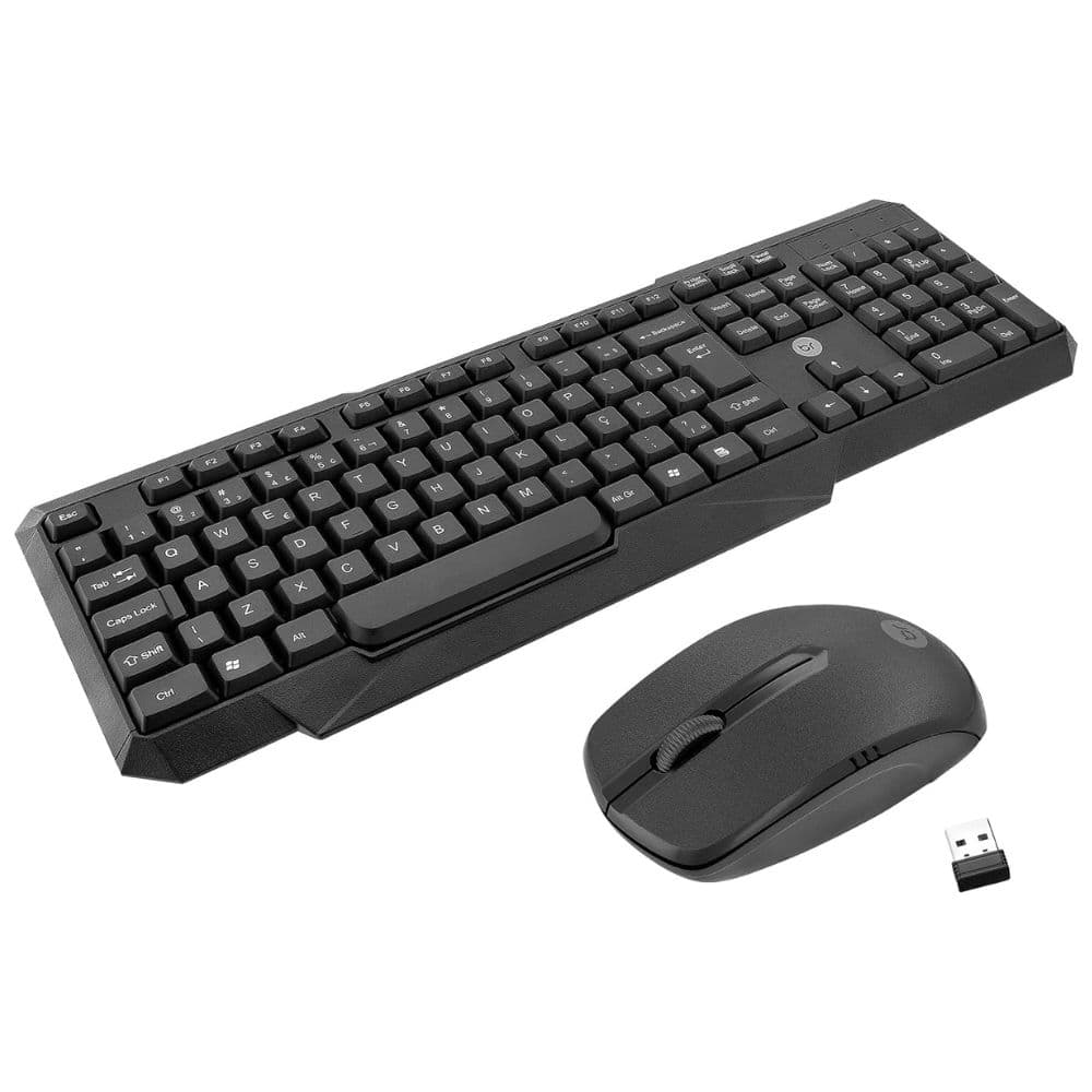 TECLADO E MOUSE SEM FIO USB 2.4GHZ ABNT2 0055 BRIGHT