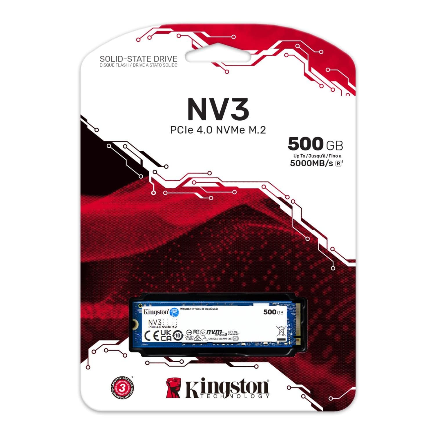 HD SATA SSD M.2 500GB NVME KINGSTON NV3 SNV3S 5000 3000 MB