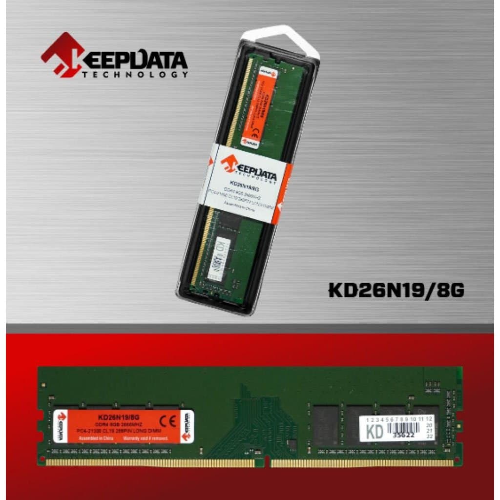 MEMÓRIA DDR4 8GB PC2666 KEEPDATA KD26N19/8G