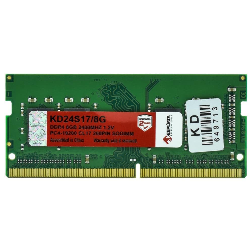 MEMÓRIA NOTEBOOK DDR4 8GB PC2400 KEEPDATA KD24S17/8G