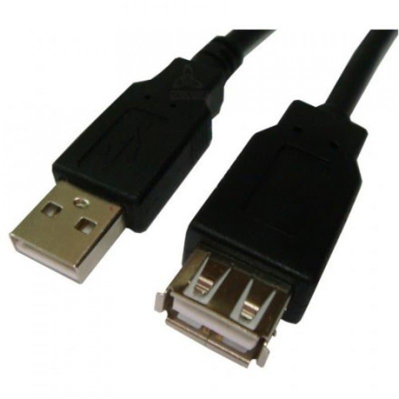CABO EXTENSOR USB 2.0 A MACHO X A FÊMEA 3 METROS PRETO GENÉRICO