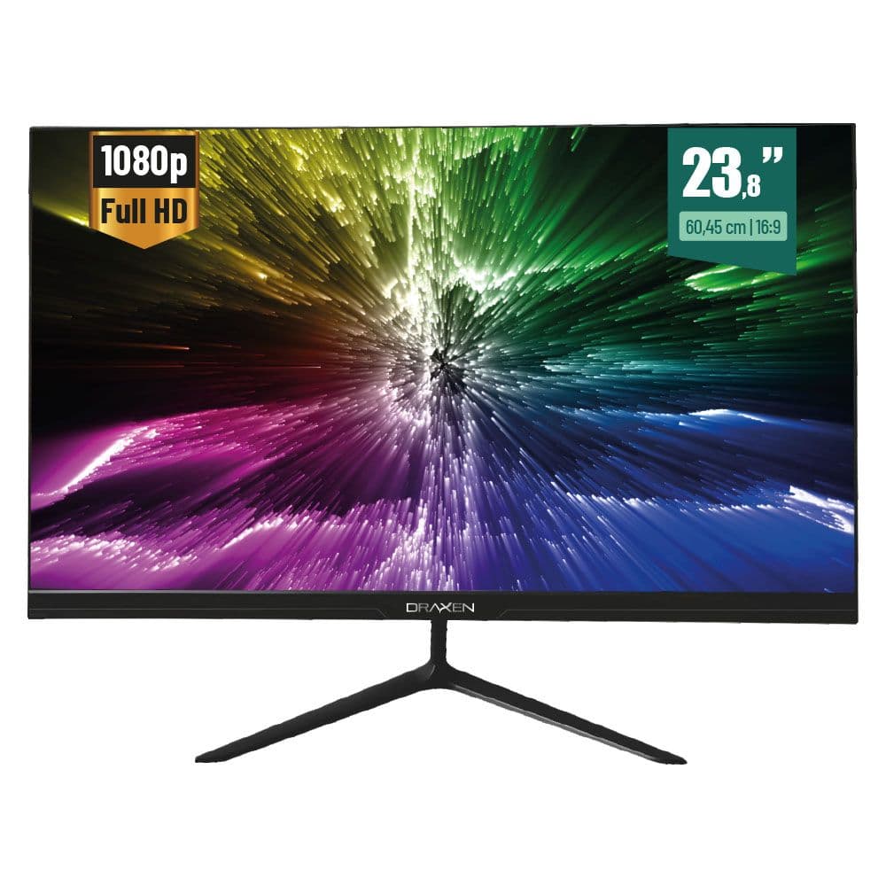 MONITOR DRAXEN 23.6 LED GAMER 1MS 165HZ DP/HDMI