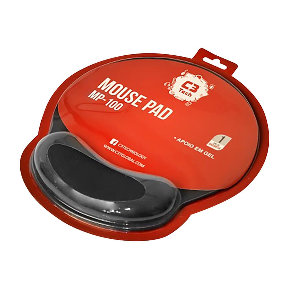 MOUSE PAD COM APOIO EM GEL MP-100 C3TECH PRETO