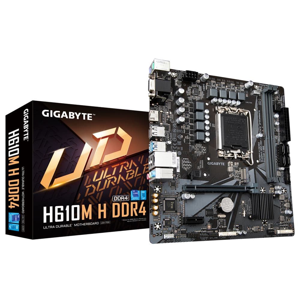 PLACA MÃE 1700 GIGABYTE H610M H V2/VGA/HDMI/USB 3.2 DDR4 12ªG 13ªG 14ªG
