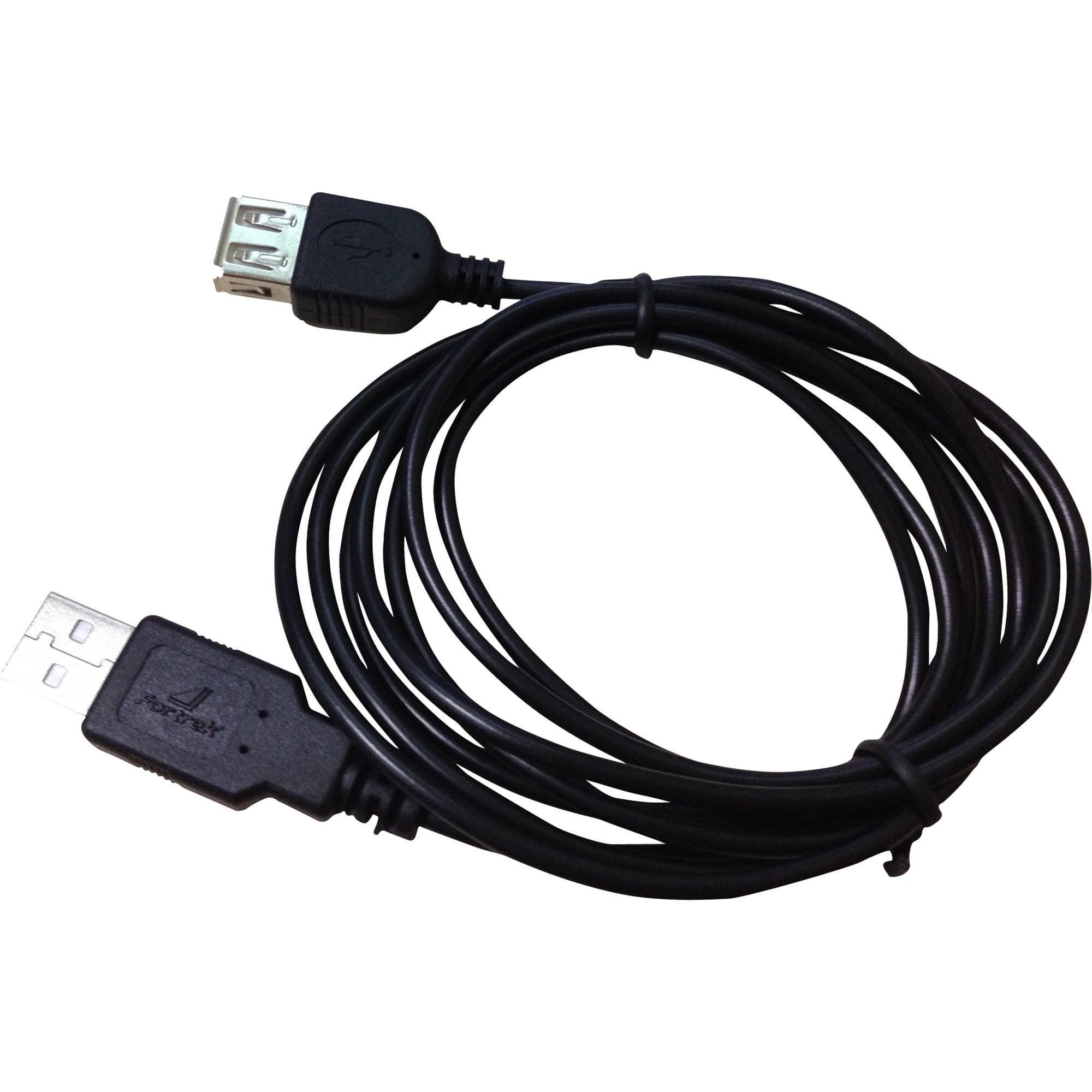 CABO EXTENSOR USB 2.0 A MACHO X A FEMEA 1,8 METROS USM-101 PRETO FORTREK