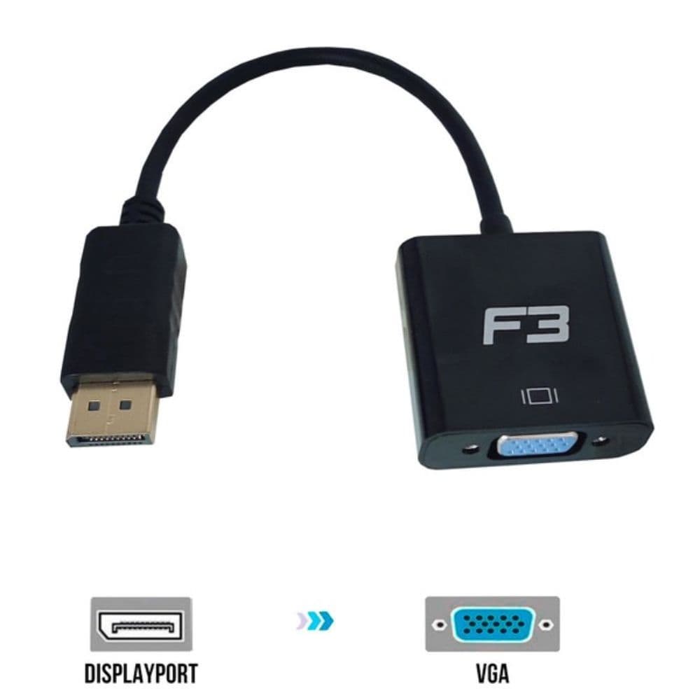 ADAPTADOR CONVERSOR DISPLAYPORT X VGA JC-CB-DVGA 621 F3