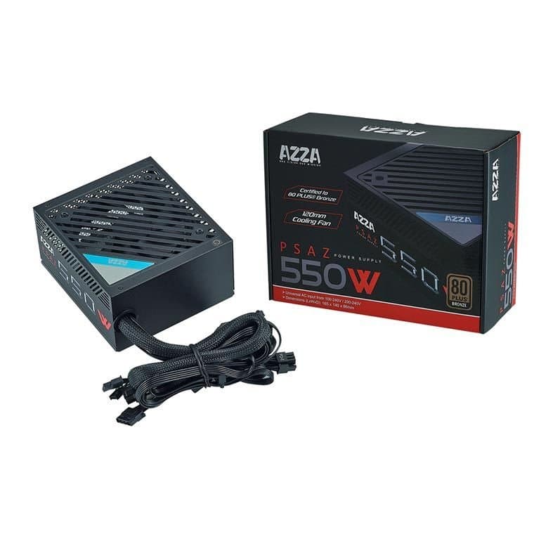 FONTE ATX GAMER 550W AZZA PSAZ BRONZE 80 PLUS
