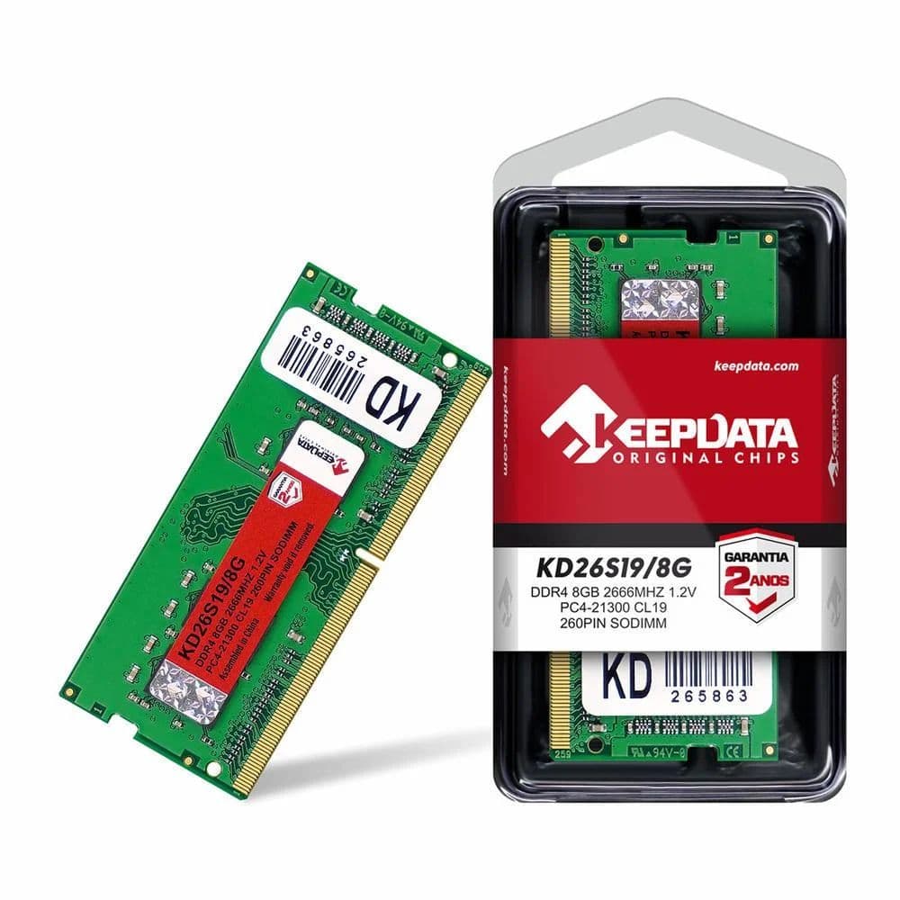 MEMÓRIA NOTEBOOK DDR4 8GB PC2666 KEEPDATA KD26S19/8G