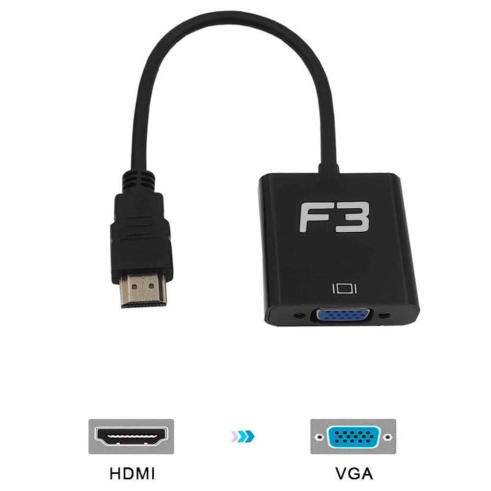 ADAPTADOR CONVERSOR HDMI X VGA + AUDIO JC-AD-HDMI/VGA 121 F3