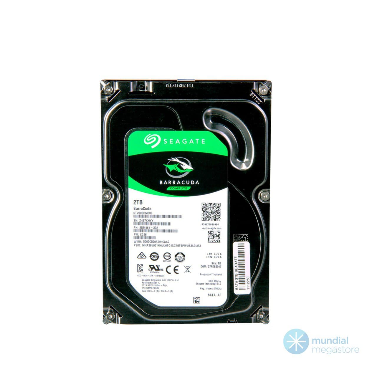 HD SATA3 2.TB 3.5 SEAGATE 7200 RPM 2TB