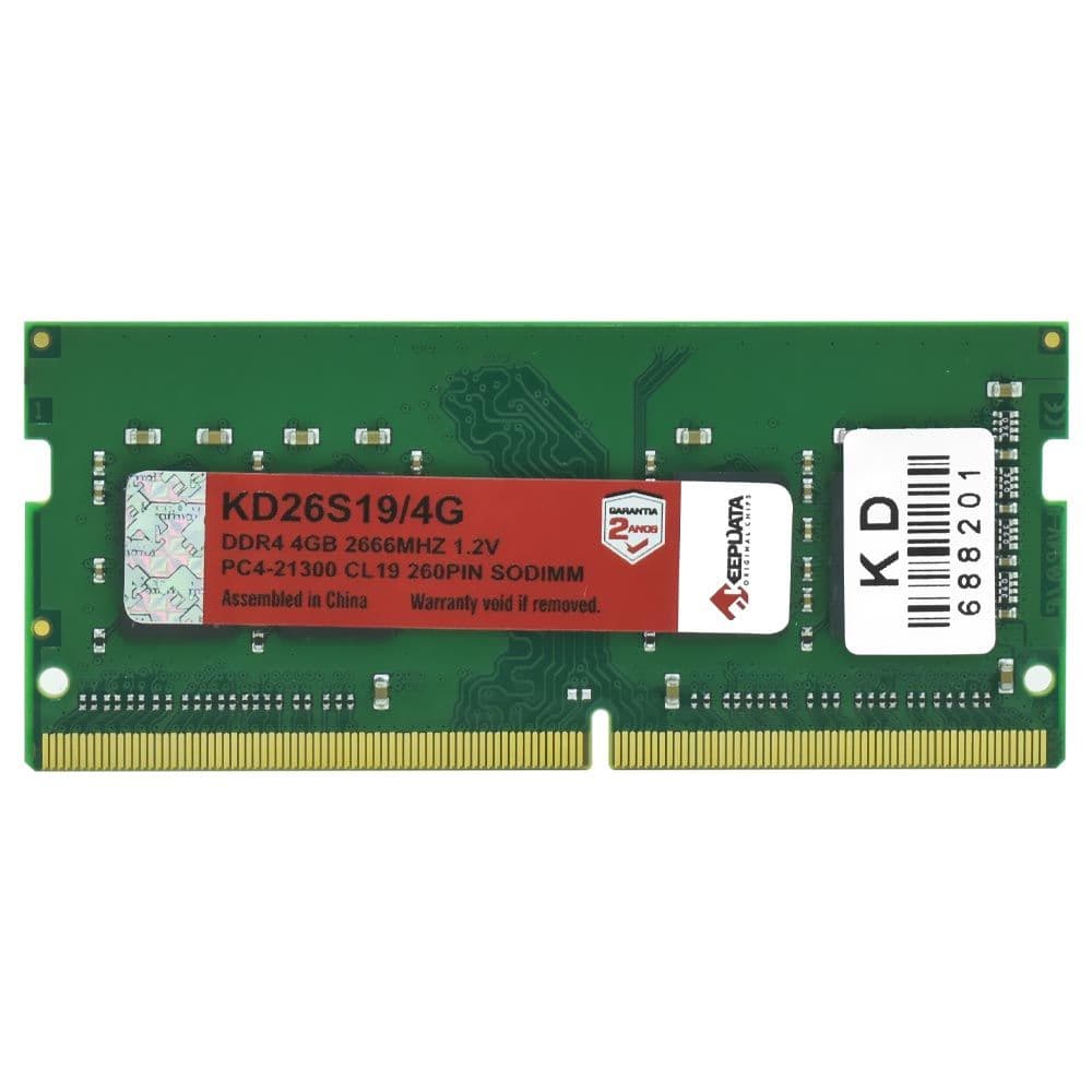 MEMÓRIA NOTEBOOK DDR4 4GB PC2666 KEEPDATA KD26S19/4G