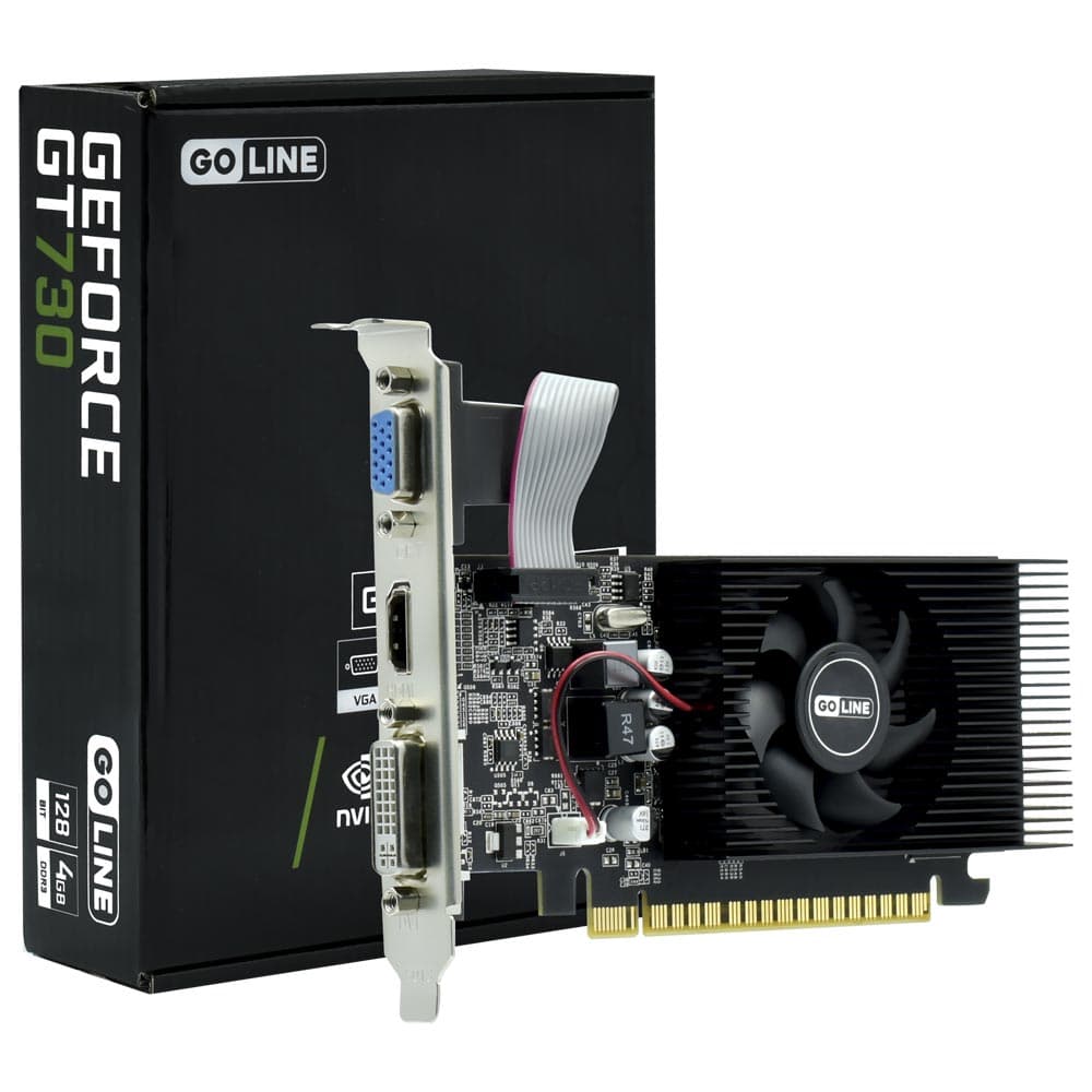PLACA DE VÍDEO 4GB GT730 GOLINE DDR3 128BIT VGA/DVI/HDMI