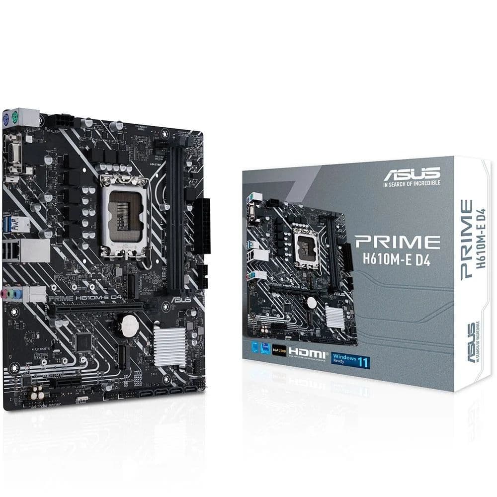 PLACA MÃE 1700 ASUS H610M-E PRIME D4/M.2/HDMI/VGA/DDR4 12G 13G 14G