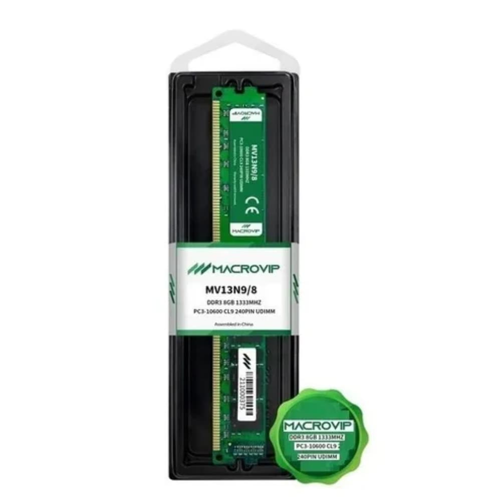 MEMÓRIA DDR3 8GB PC1333 MACROWAY MAC20211251134