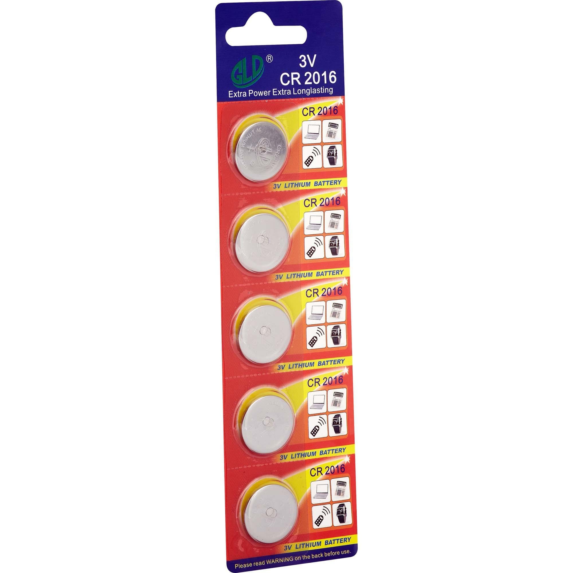 PILHA MOEDA BATERIA CR2016 3V 200MAH LITHIUM GOLDEN POWER C/5 UNIDADE