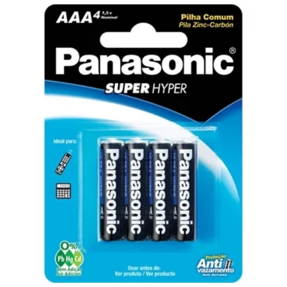 PILHA AAA C/4 PANASONIC