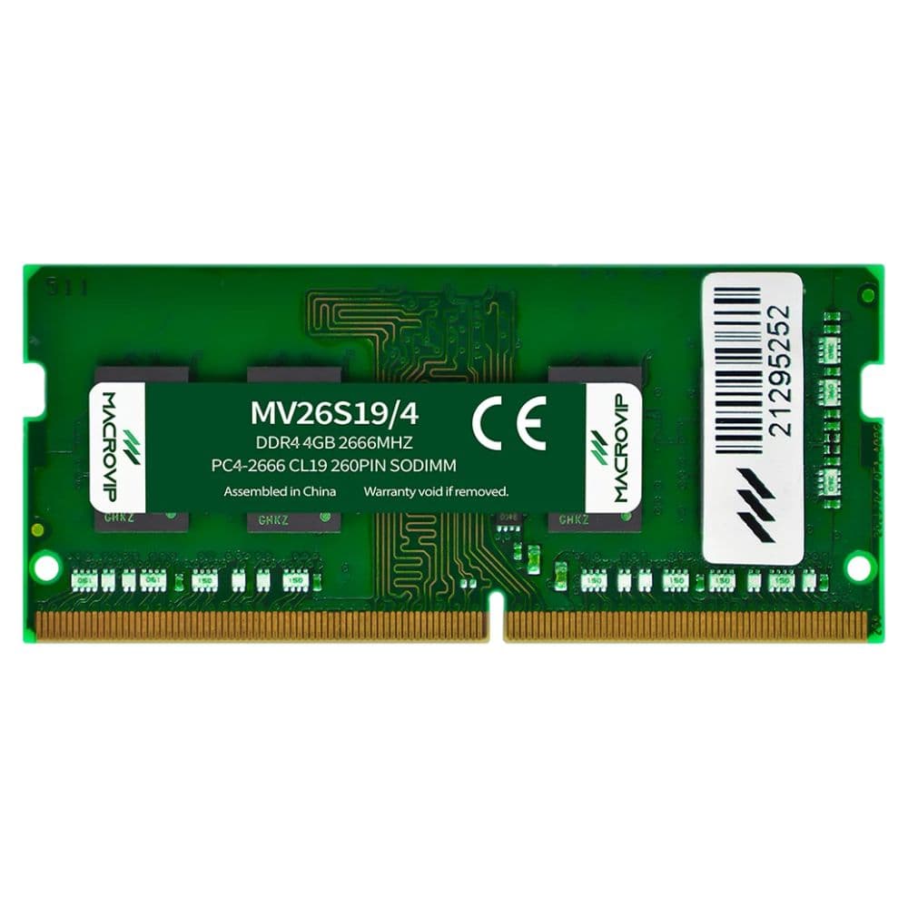 MEMÓRIA NOTEBOOK DDR4 4GB PC2666 MACROVIP MV26S19 4