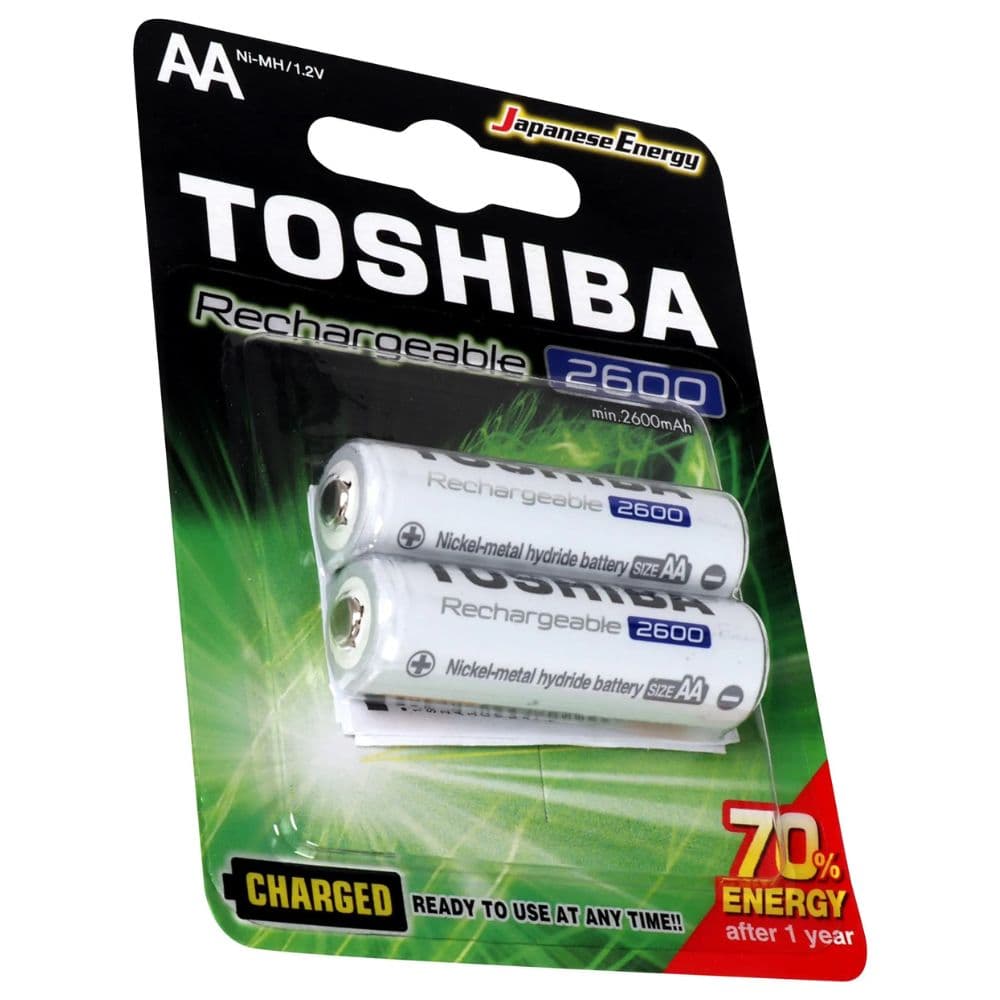 PILHA RECARREGÁVEL AA 1,2V 2600MAH TNH6GAE TOSHIBA 2 UN
