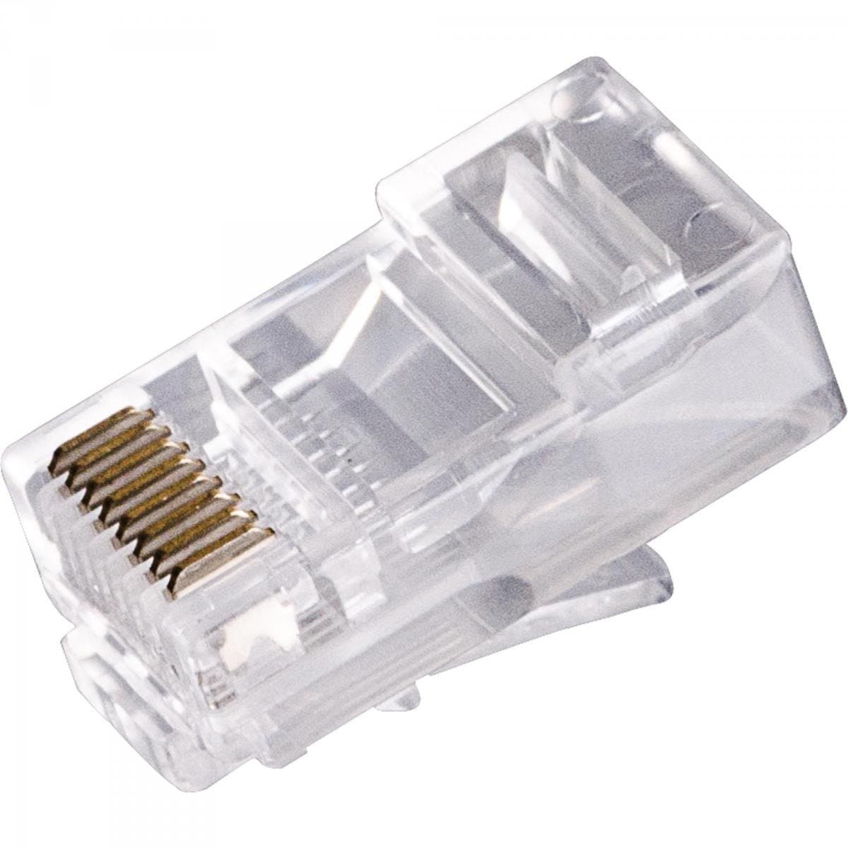 CONECTOR MACHO CAT5E RJ45 C/ 10 UNIDADES