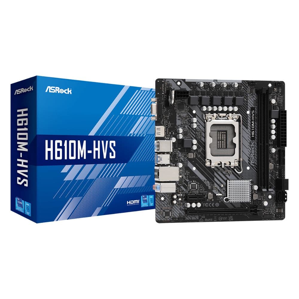 PLACA MÃE 1700 ASROCK H610M HVS /M.2/HDMI/VGA/DDR4 12ªG G13 G14