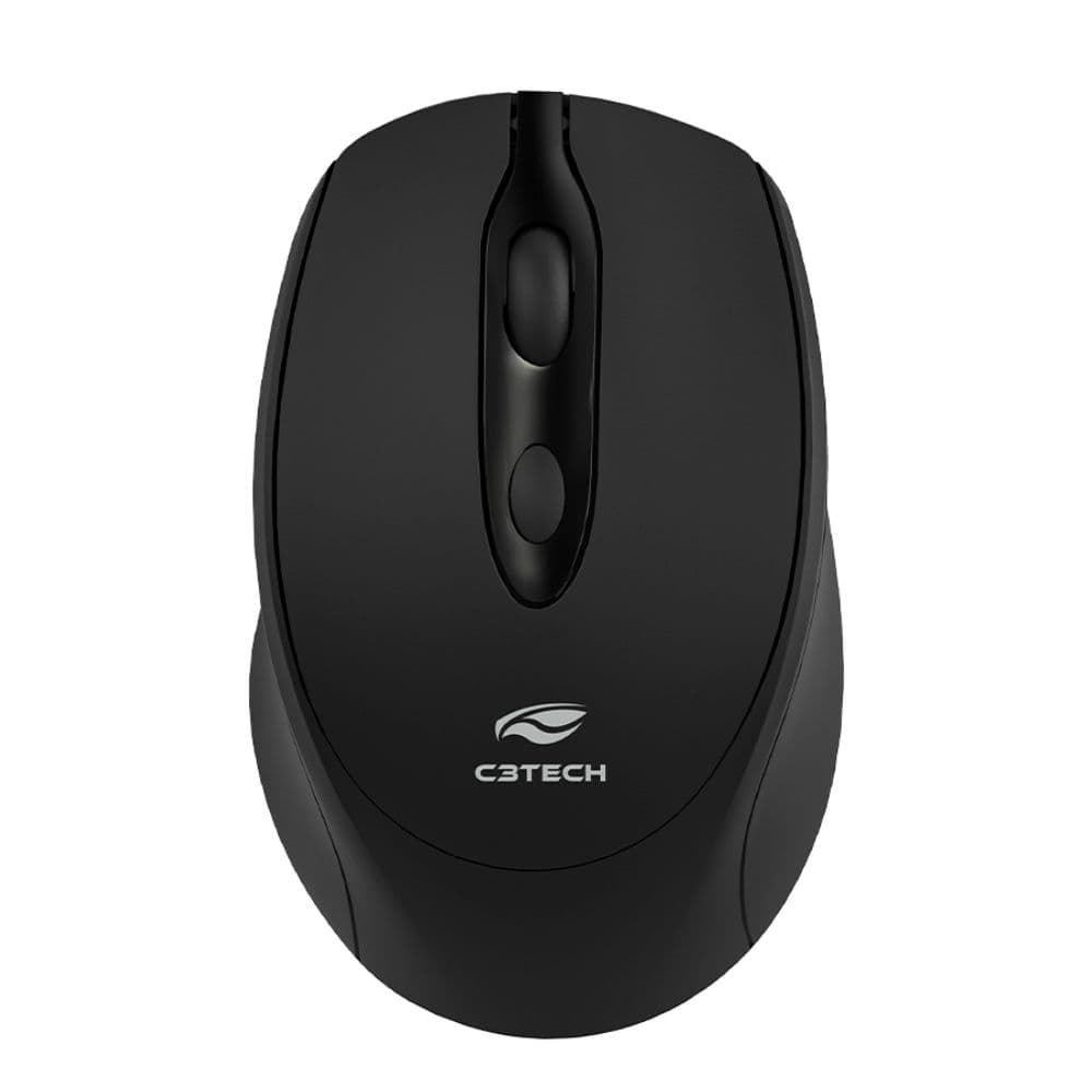 MOUSE SEM FIO RECARREGAVEL 1600DPI M-BT30BK PRETO C3TECH