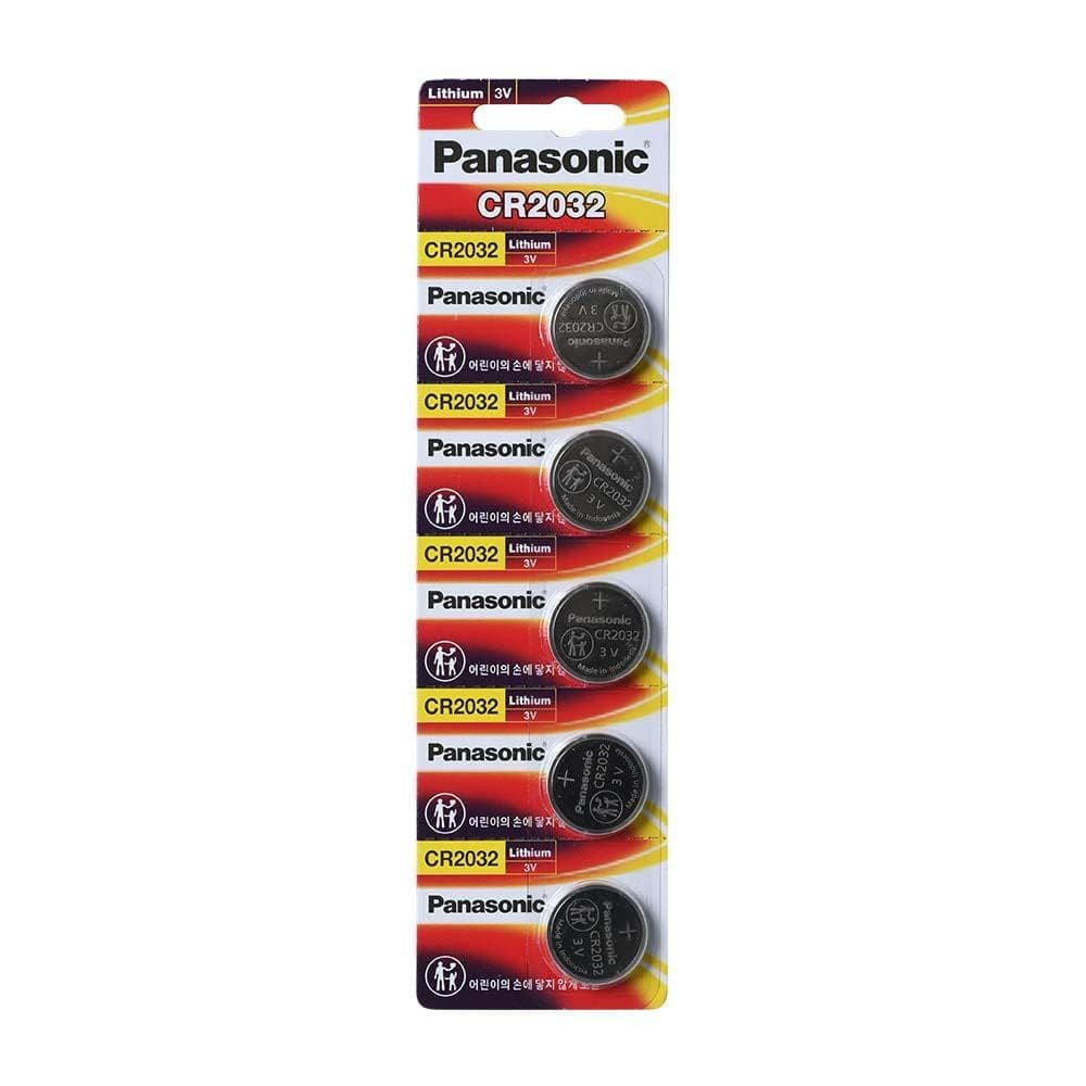 PILHA MOEDA LITHIUM 3V CR2032 PANASONIC CARTELA COM 5 UNIDADE