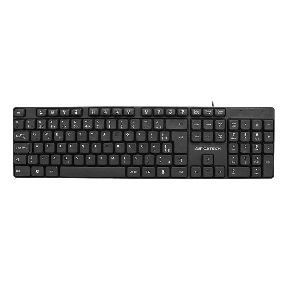 TECLADO USB MULTIMÍDIA KB M10BK C3 TECH PRETO