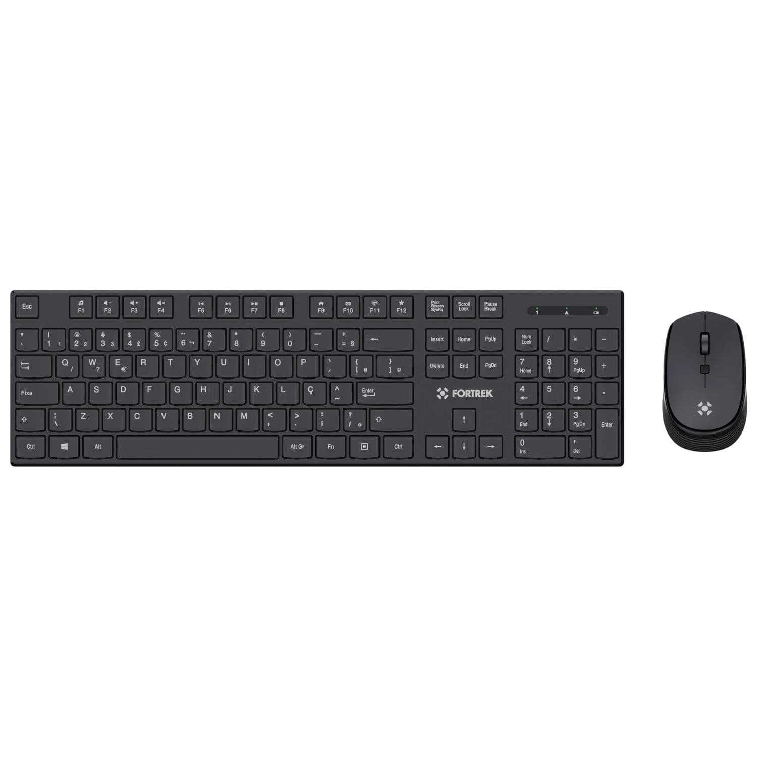 TECLADO E MOUSE SEM FIO CW11 FORTREK PRETO