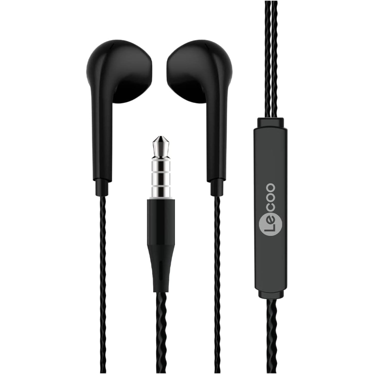FONE DE OUVIDO AURICULAR COM MICROFONE EH104 LECOO PRETO