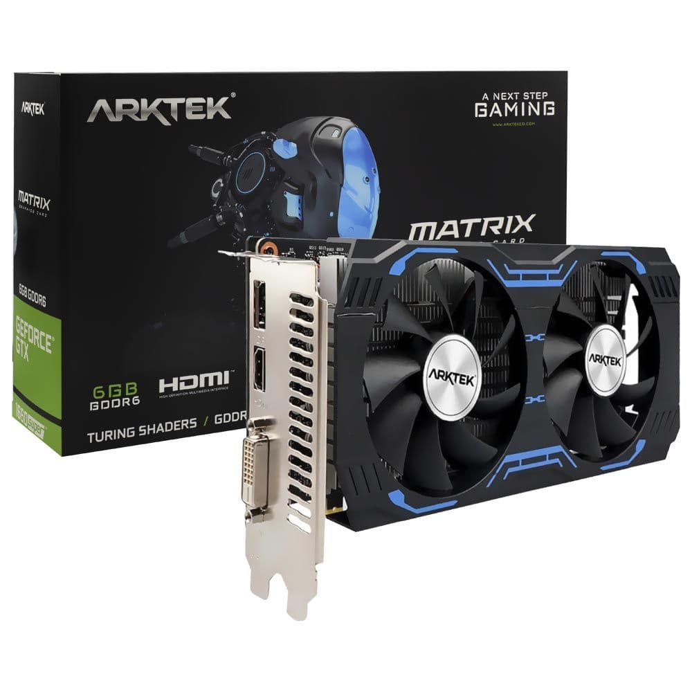 PLACA DE VÍDEO 6GB GTX1660 ARKTEK SUPER MATRIX GAMING DDR6 1530MHZ 192BITS