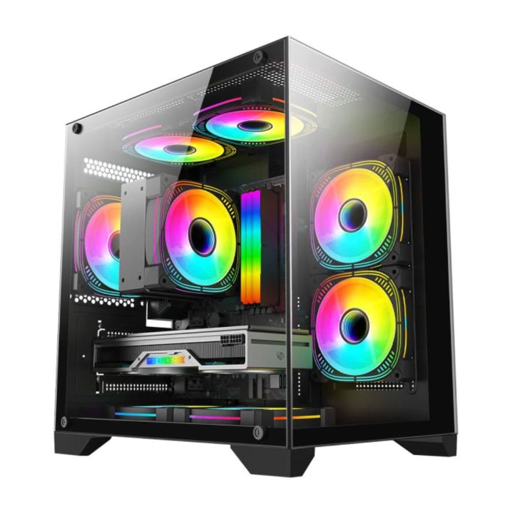 GABINETE GAMER MICRO ATX AQUARIO CG-0830 K-MEX PRETO